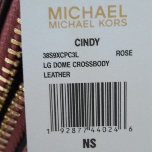 NWT MICHAEL KORS LEATHER CINDY DOME CROSSBODY BAG - Picture 6 of 7